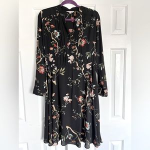 Nanette Lepore Floral long sleeve dress; size 8; NWOT